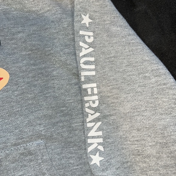 Paul Frank Kid Boy Youth Gray Zip Up Sweater Hoodie - Picture 4 of 6